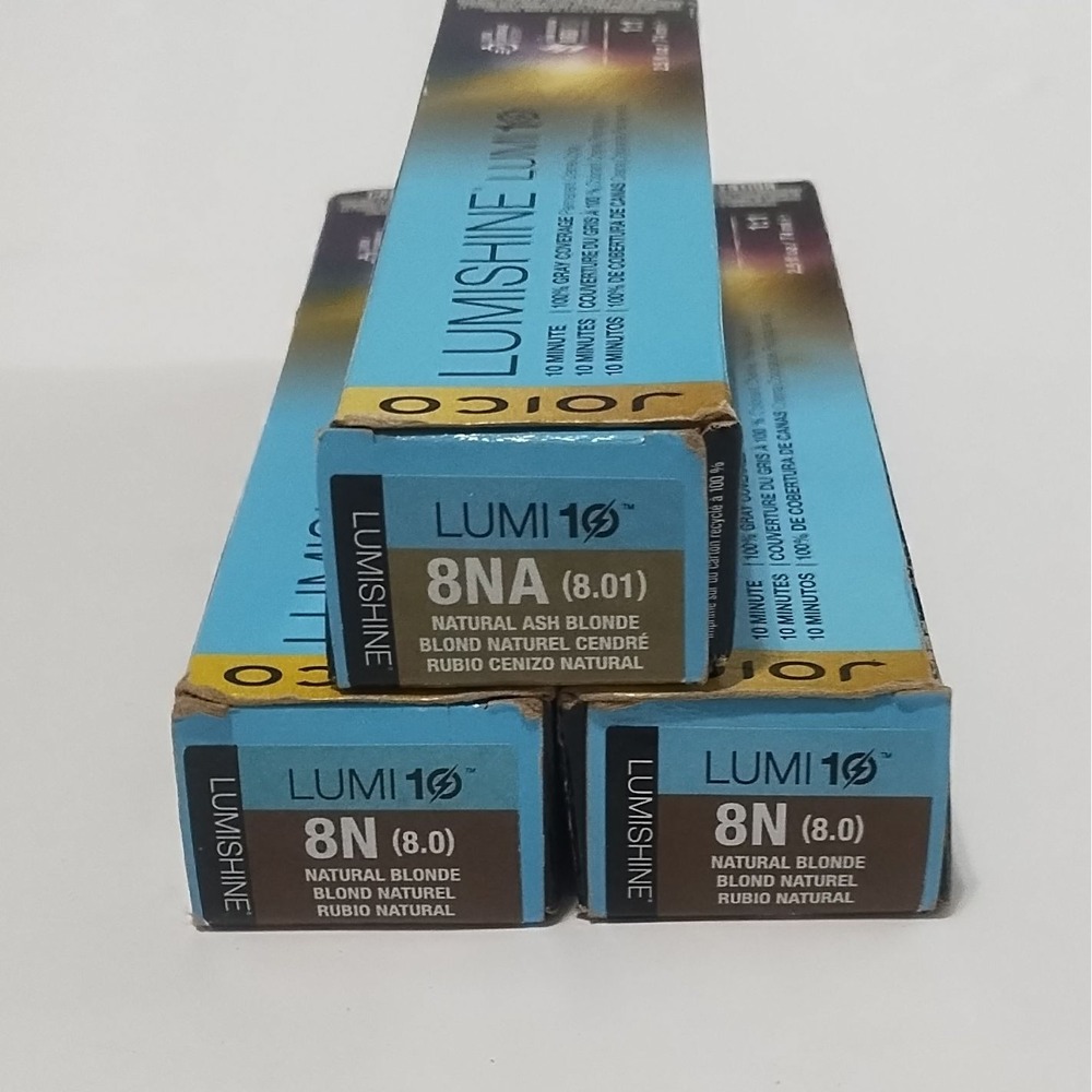 Joico LumiShine Lumi10 Permanent Creme Color (2)8N (1)8NA Natural Blonde